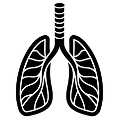 Trachea organ, vector illustration  
