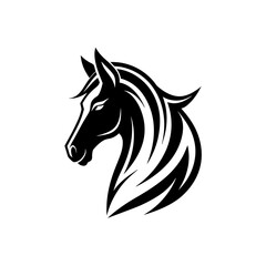 Minimalist Horse head logo vector illustration