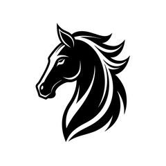 Minimalist Horse head logo vector illustration