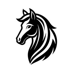 Minimalist Horse head logo vector illustration