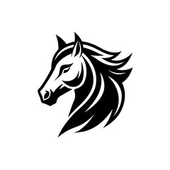 Minimalist Horse head logo vector illustration