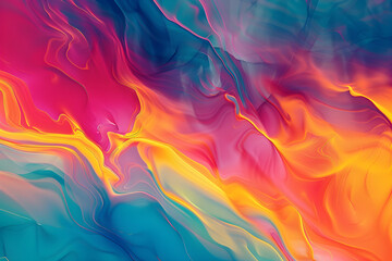 Fototapeta premium Vibrant Gradient Harmony: An Abstract Journey Through a Spectrum of Vivid Hexadecimal Palettes