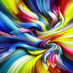 Naklejka premium Bright Multicolored Ribbon as an Abstract Background.