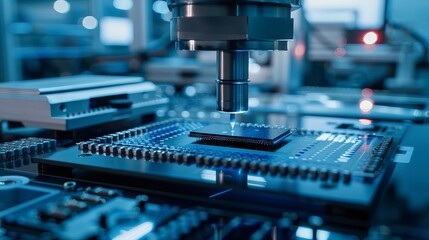 image of a factory producing processor chips