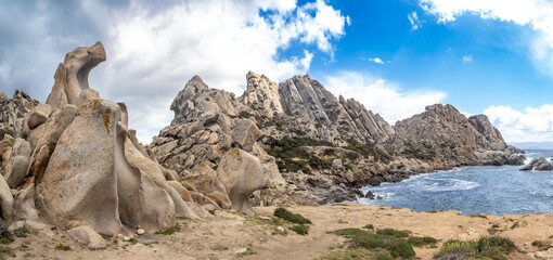 Curious rocks in Capo Testa, Sardinia island