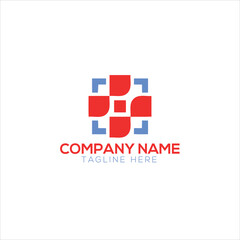 Fototapeta premium Medical travel with plane logo vector template 