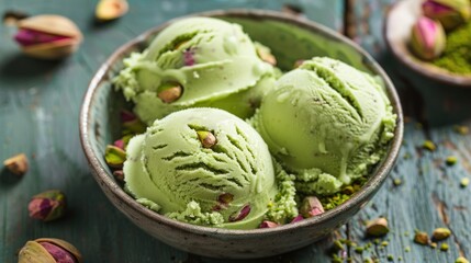 Italian pistachio gelato
