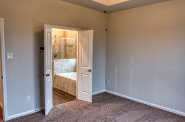 This is a picture of the design and architecture that was put into creating a newly built home. 