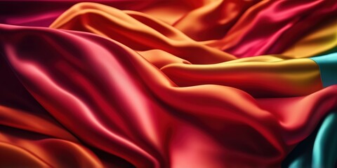 Obraz premium Wavy silk fabric texture background