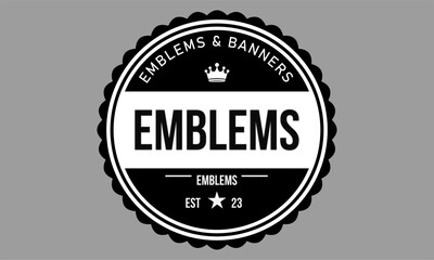 Black and white Logo stamp Design