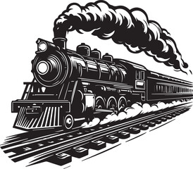 steam train in the night