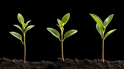 Tender shoots emerging from newly planted flower seeds, showcasing delicate initial growth