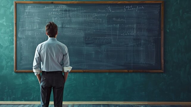 Dedicated teacher engaging with students in a classroom. Ideal for themes of education, learning, and mentorship