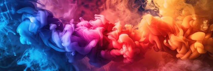 Naklejka premium Abstract colorful splash smoke background