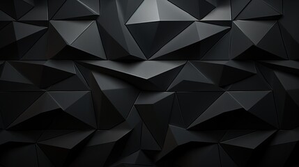 Black or dark grey 3d geometric shape texture design background