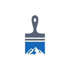 mountain paint brush logo