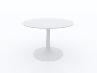 Cafe table isolated on white background
