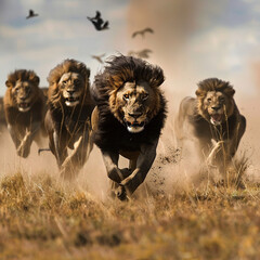 group of lions