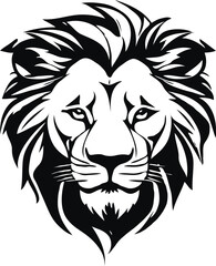 Fototapeta premium vector Lion Head mascot Silhouette