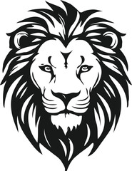 vector Lion Head mascot Silhouette