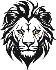 vector Lion Head mascot Silhouette