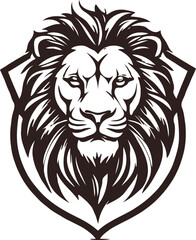 vector Lion Head mascot Silhouette