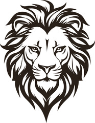 vector Lion Head mascot Silhouette