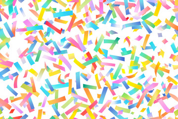 Colourful Rainbow confetti geometrical seamless pattern.