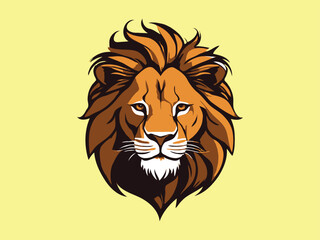 vector Lion Head mascot Silhouette