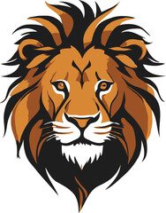 vector Lion Head mascot Silhouette