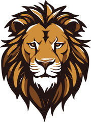 vector Lion Head mascot Silhouette