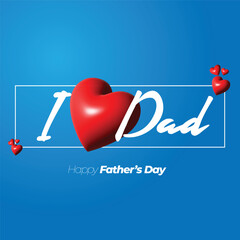 Happy Father Day banner or Social media Post template