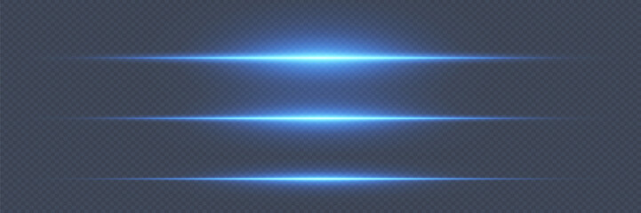Collection of light lines. Neon flare, laser lines of light. On a transparent background.