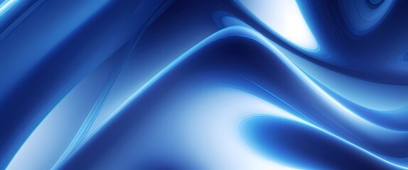 abstract blue background illustration with waves, crome, metallic, curve, liquid, luxury