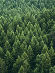 A forest of pine trees,High-Angle View