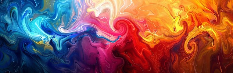 Obraz premium Psychedelic Swirl of Vivid Rainbow Colors