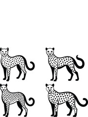 Cheetah silhouette vector illustration