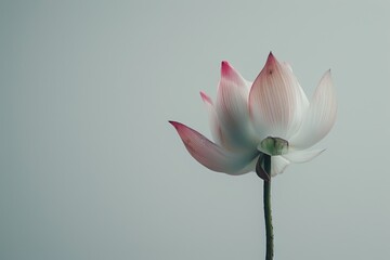 Obraz premium Flower Photography, Nelumbo nucifera Gypsy , full view object, Isolated on White Background