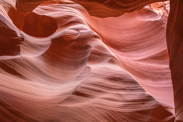 Antelope canyon in Arizona with beautiful colors and shapes