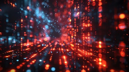 Obraz premium Quantum computer with encryption algorithms