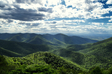 View of the Shenandoah Valley of Virginia from the Skyline Drive