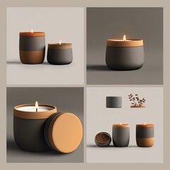 candles product website design, aromatic candles