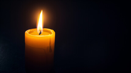 candle on a dark background