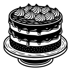 layer cake vector illustration