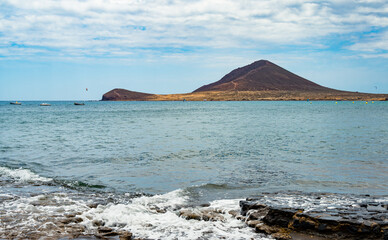 Montana Roja is a mountain in El Medano, the surfing spot of Tenerife