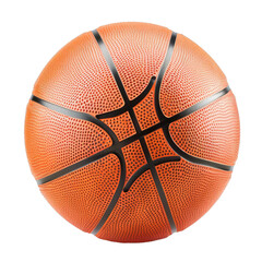 Obraz premium High resolution 3d illustration of a textured basketball on a clear, checkered backdrop
