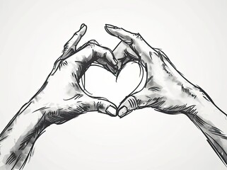 Romantic image, Hands supporting a heart image.
