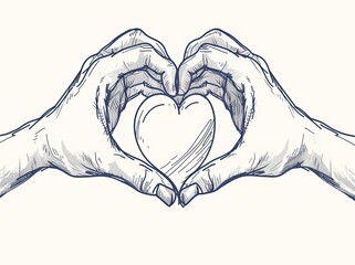 Fototapeta premium Romantic image, Hands supporting a heart image.