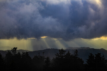 Sunset Over the Blue Ridge Mountains