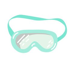 Diving mask. Cartoon flat illustration